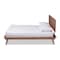 Baxton Studio Karine Mid-Century Walnut Brown Finished Wood Full Size Platform Bed 156-9800-9801 - alternate 3